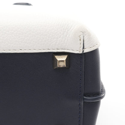 MILLA ミラ ハンドバッグ レザー ホワイト ネイビー 2WAY エムシーエム バッグ MCM