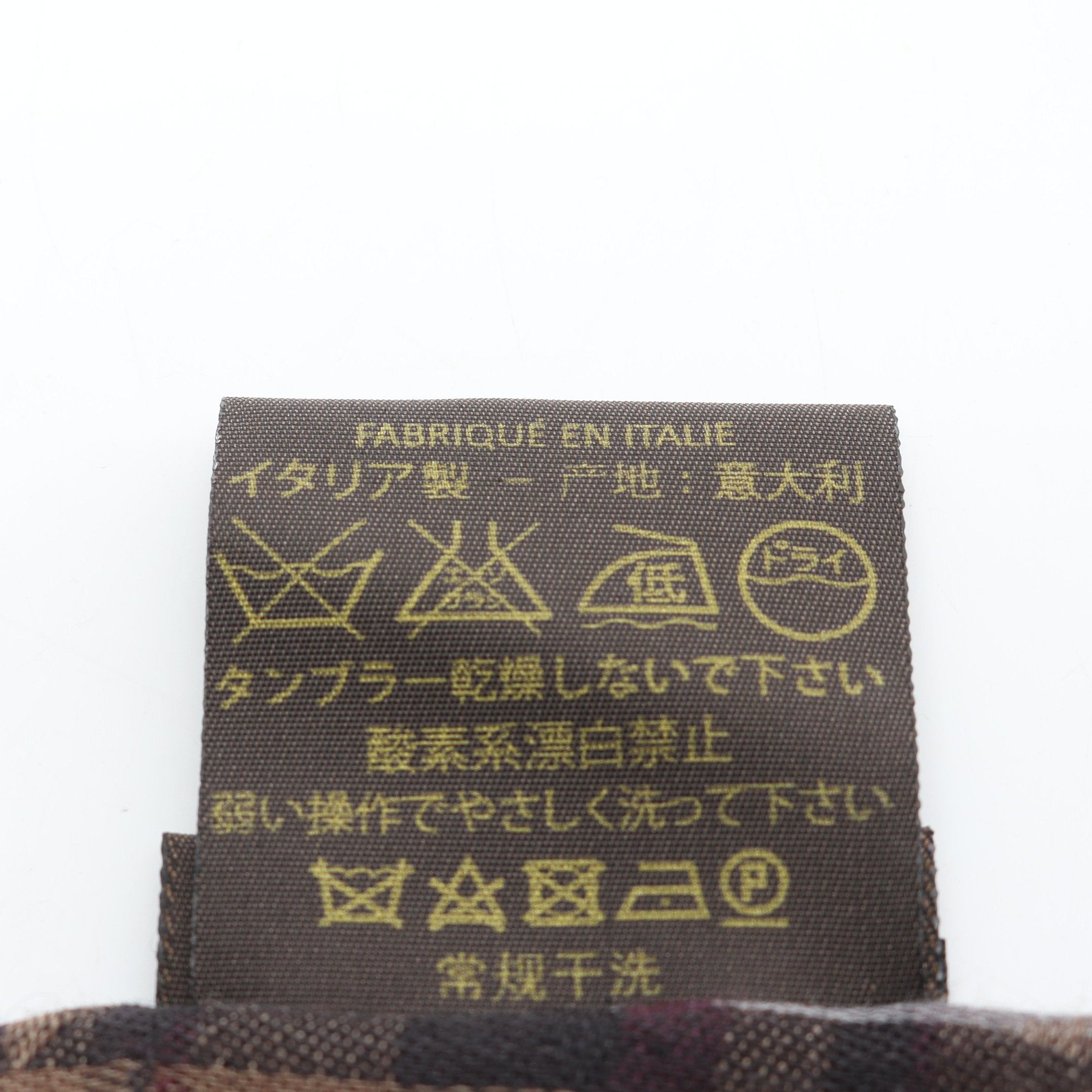 モノグラム ストール チェック ウール シルク ブラウン マルチカラー