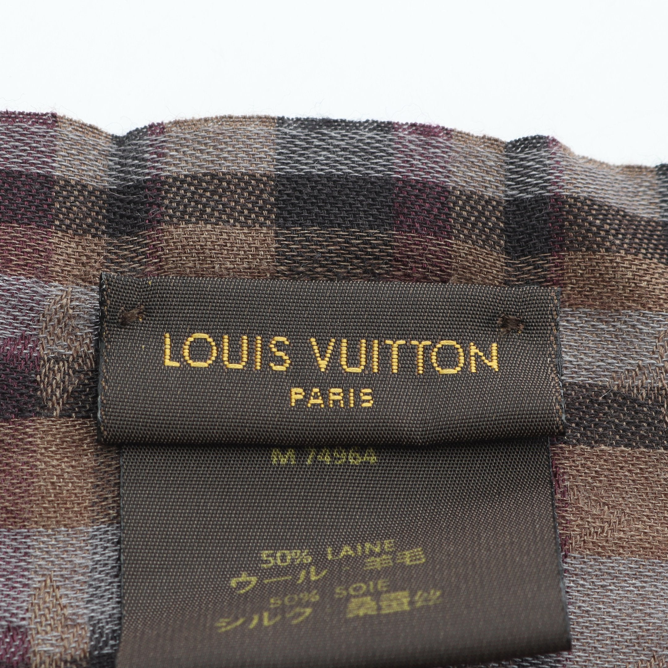 LOUISVUITTON 2012SS チェック ストール ドーバー限定 12SS ルイヴィトン エトール マサイ モノグラム チェック ストール