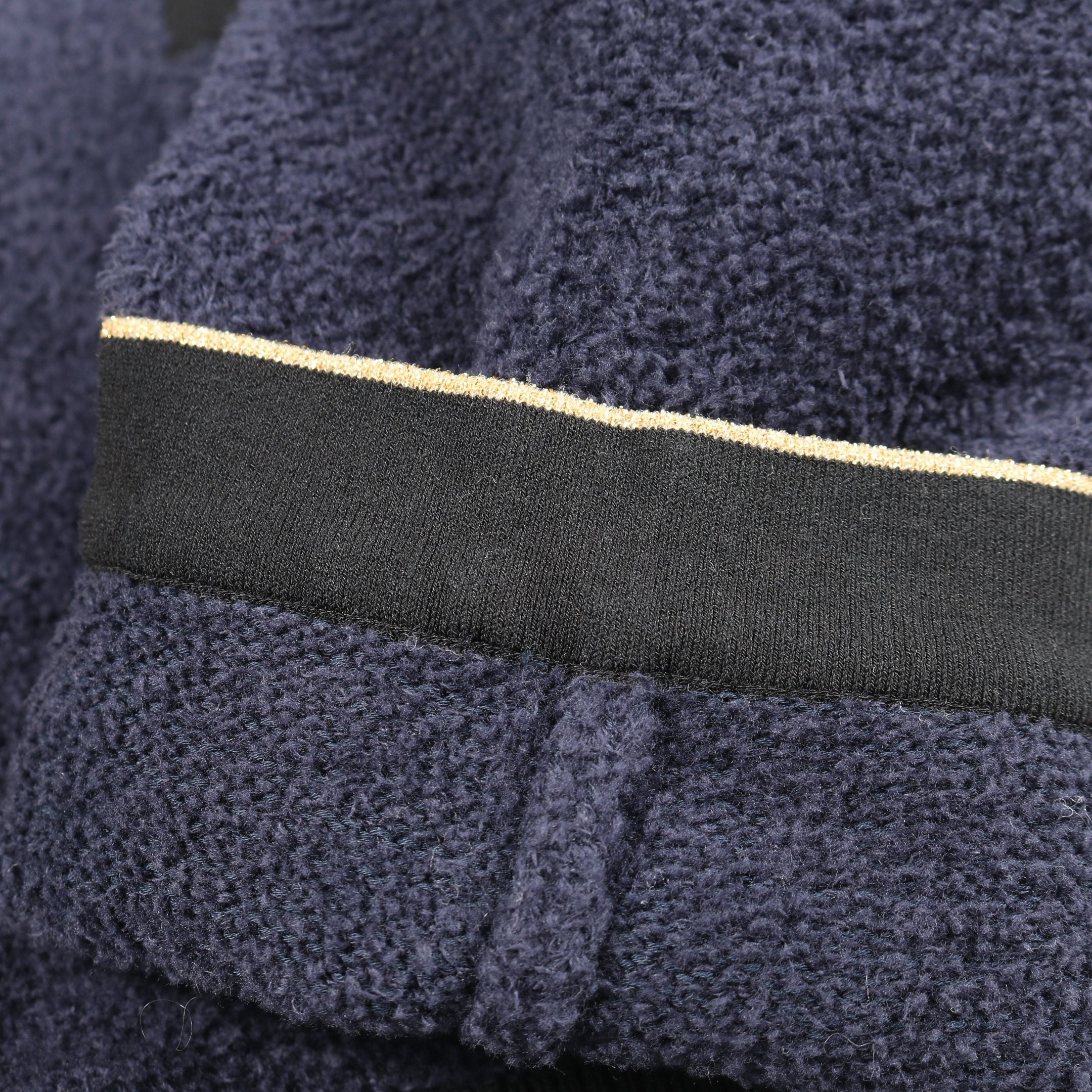 ココマークボタン カーディガン コットン ネイビー ブラック ゴールド