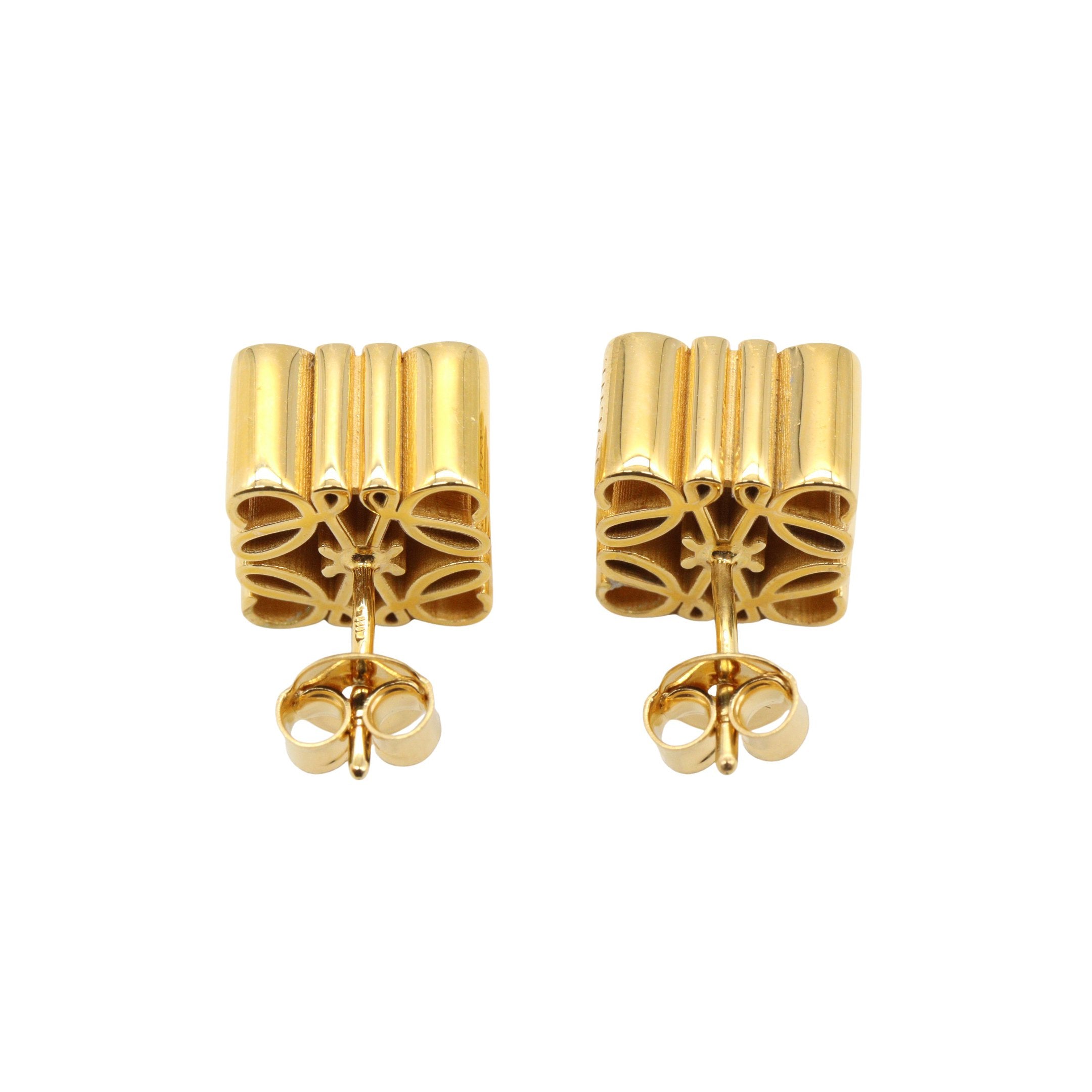 アナグラム スタッド ピアス ピアス SV925 メッキ加工 ゴールド ロエベ