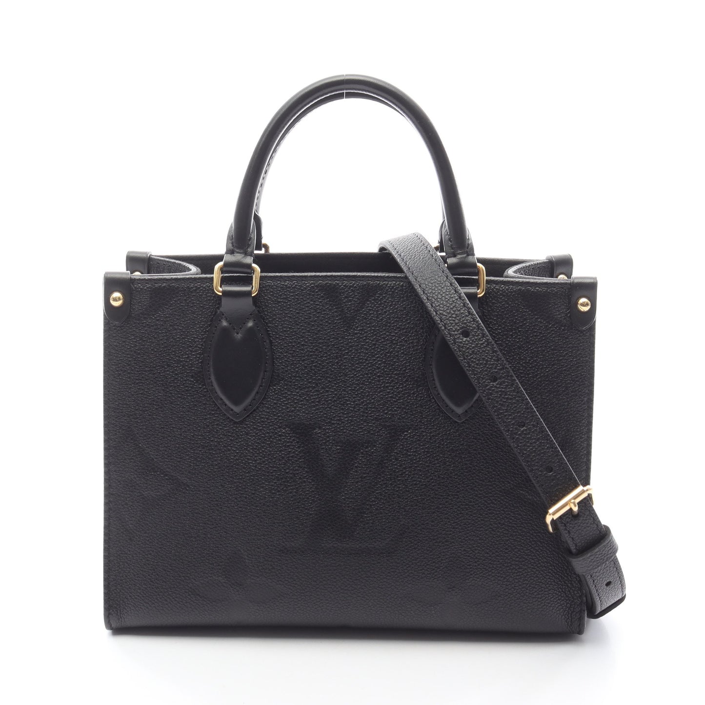 オンザゴーPM モノグラムアンプラント ノワール ハンドバッグ レザー ブラック 2WAY ルイヴィトン バッグ LOUIS VUITTON