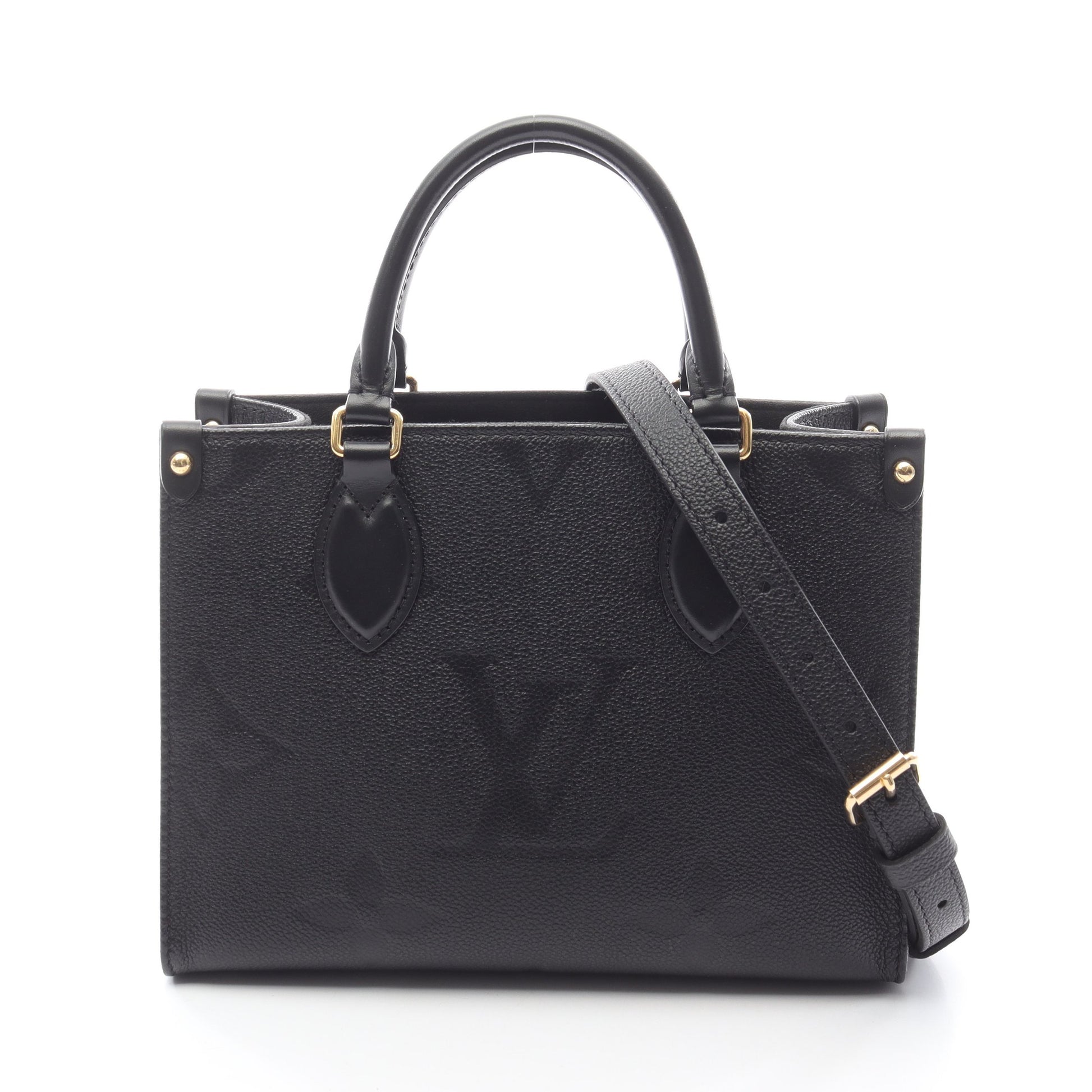 オンザゴーPM モノグラムアンプラント ノワール ハンドバッグ レザー ブラック 2WAY ルイヴィトン バッグ LOUIS VUITTON