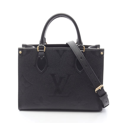 オンザゴーPM モノグラムアンプラント ノワール ハンドバッグ レザー ブラック 2WAY ルイヴィトン バッグ LOUIS VUITTON
