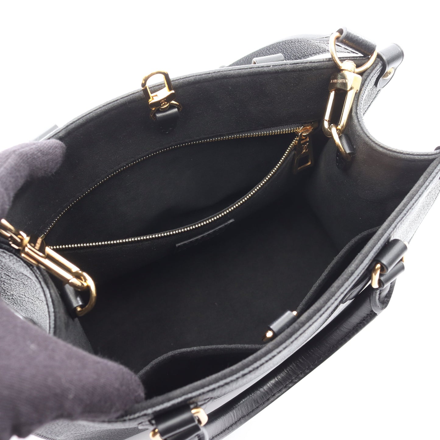オンザゴーPM モノグラムアンプラント ノワール ハンドバッグ レザー ブラック 2WAY ルイヴィトン バッグ LOUIS VUITTON