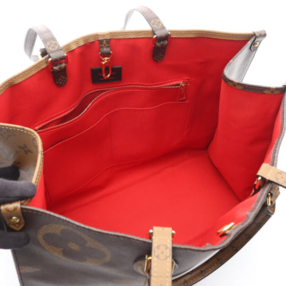 オンザゴーGM モノグラムジャイアント リバース ショルダーバッグ トートバッグ PVC ブラウン ベージュ 2WAY ルイヴィトン バッグ LOUIS VUITTON