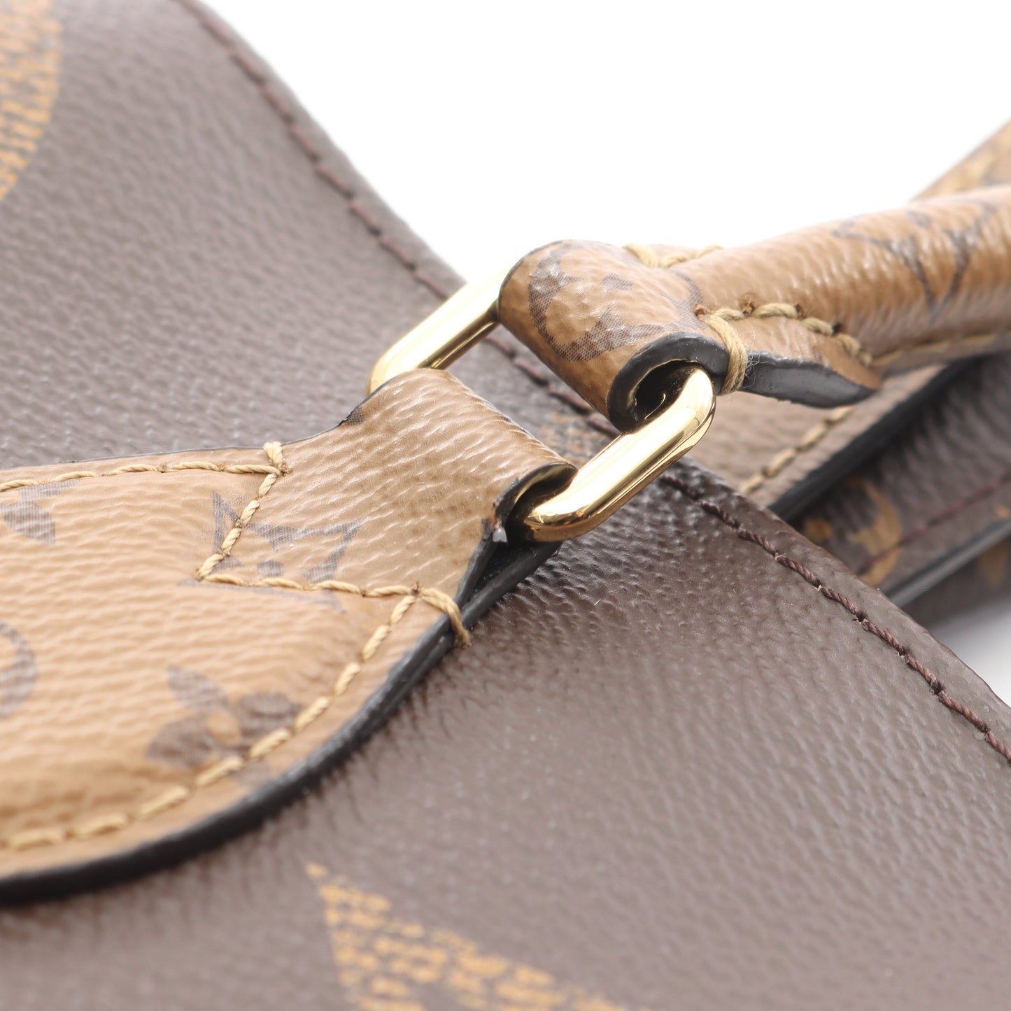 オンザゴーGM モノグラムジャイアント リバース ショルダーバッグ トートバッグ PVC ブラウン ベージュ 2WAY ルイヴィトン バッグ LOUIS VUITTON