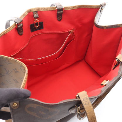 オンザゴーGM モノグラムジャイアント リバース ショルダーバッグ トートバッグ PVC ブラウン ベージュ 2WAY ルイヴィトン バッグ LOUIS VUITTON