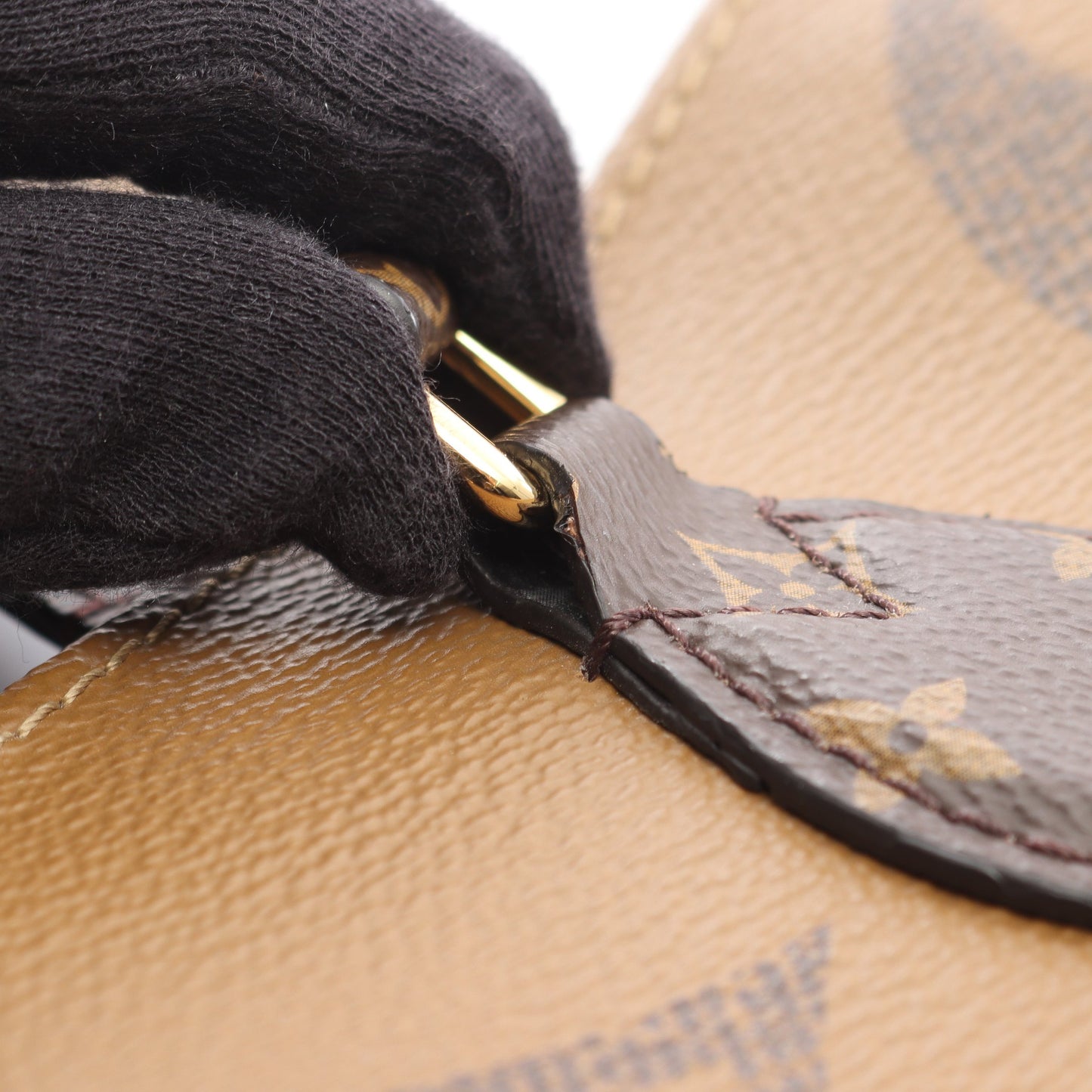 オンザゴーGM モノグラムジャイアント リバース ショルダーバッグ トートバッグ PVC ブラウン ベージュ 2WAY ルイヴィトン バッグ LOUIS VUITTON
