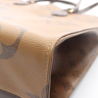 オンザゴーGM モノグラムジャイアント リバース ショルダーバッグ トートバッグ PVC ブラウン ベージュ 2WAY ルイヴィトン バッグ LOUIS VUITTON