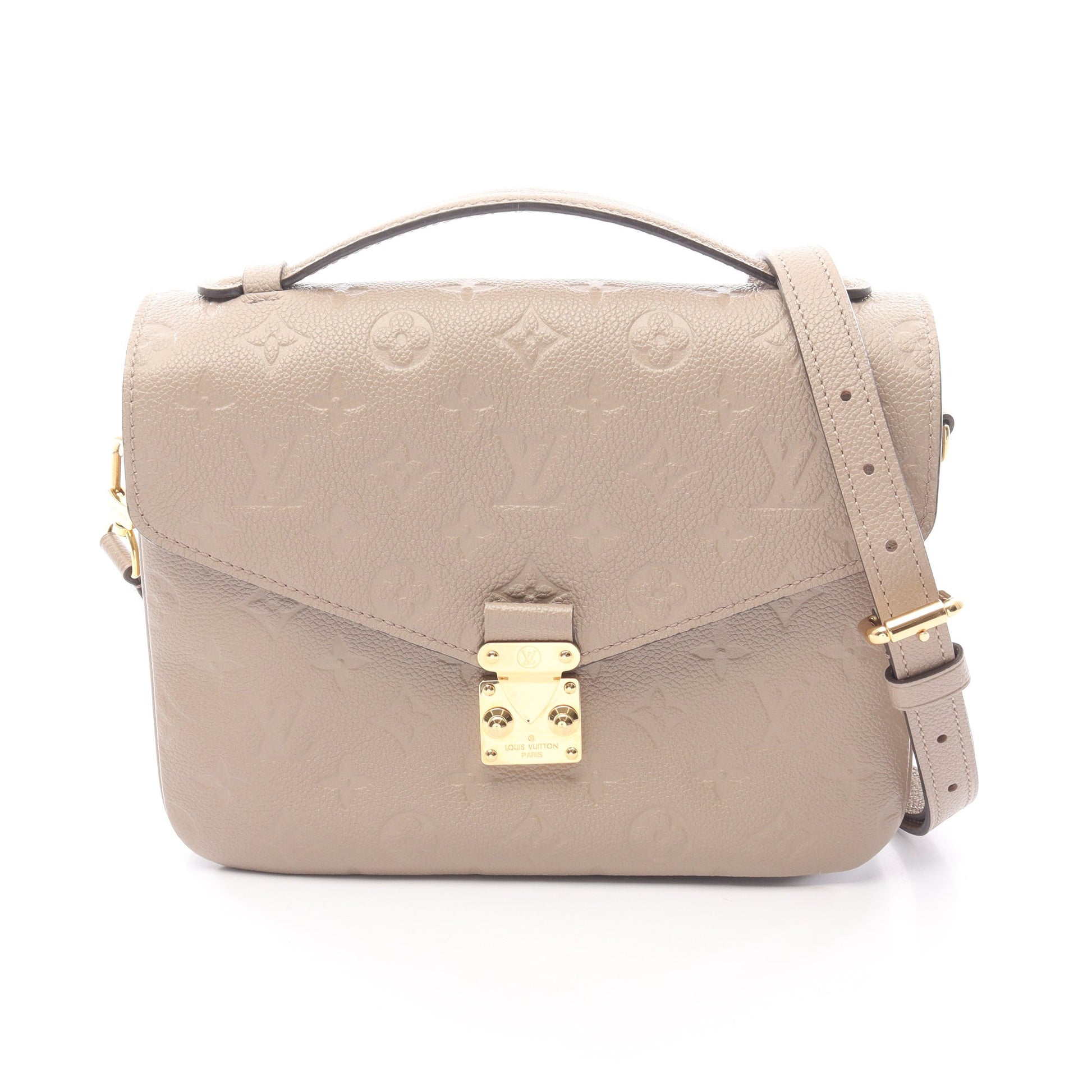 ポシェットメティスMM モノグラムアンプラント トゥルトレール ハンドバッグ レザー グレーベージュ 2WAY ルイヴィトン バッグ LOUIS VUITTON