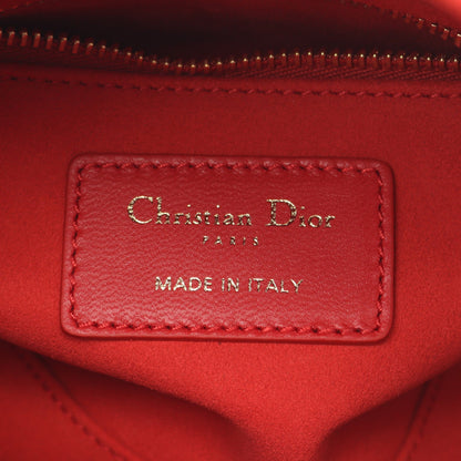 レディディオール ミニ ハートカナージュ ハンドバッグ レザー レッド 2WAY クリスチャンディオール バッグ Christian Dior