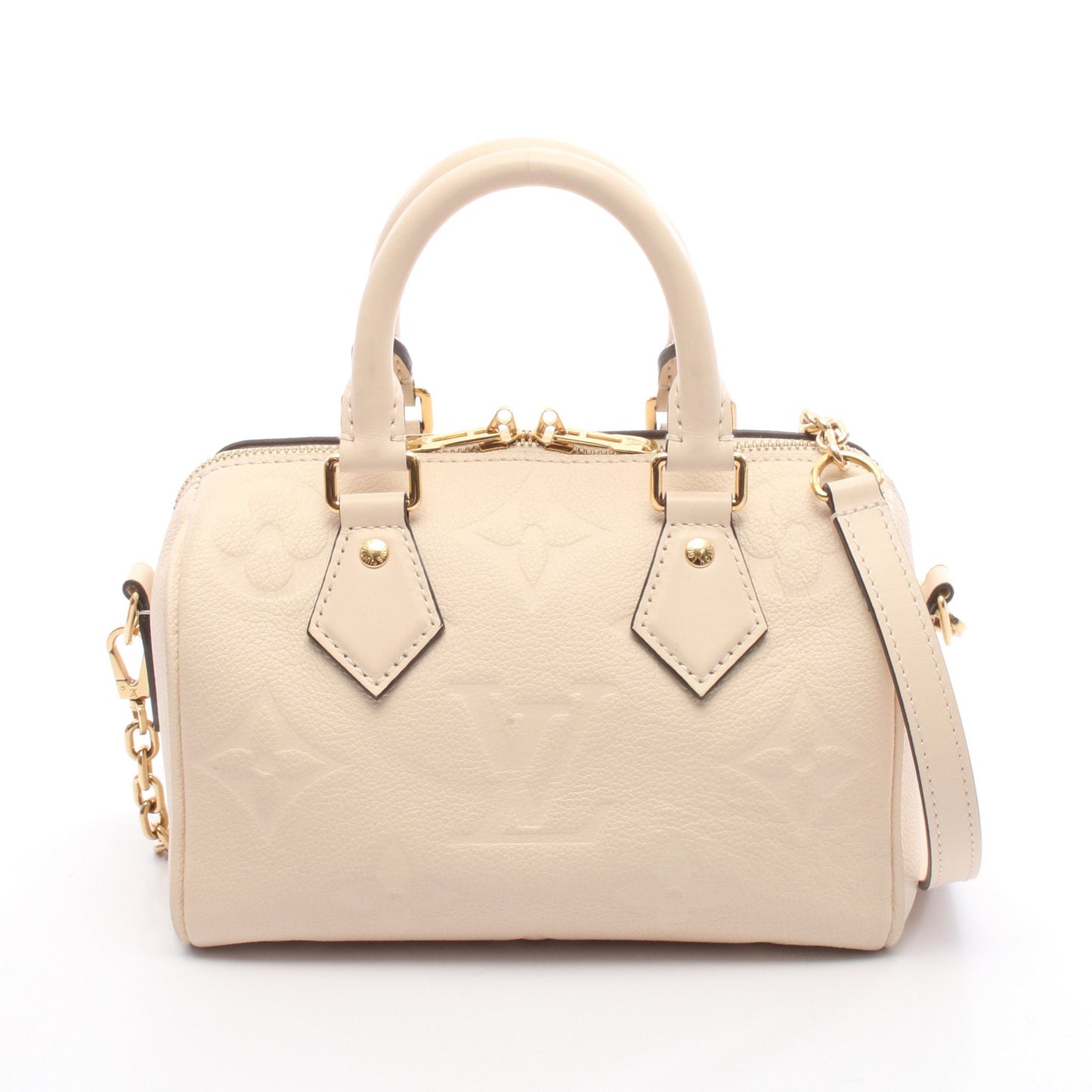 スピーディバンドリエール20 モノグラムアンプラント ハンドバッグ レザー アイボリー 2WAY ルイヴィトン バッグ LOUIS VUITTON