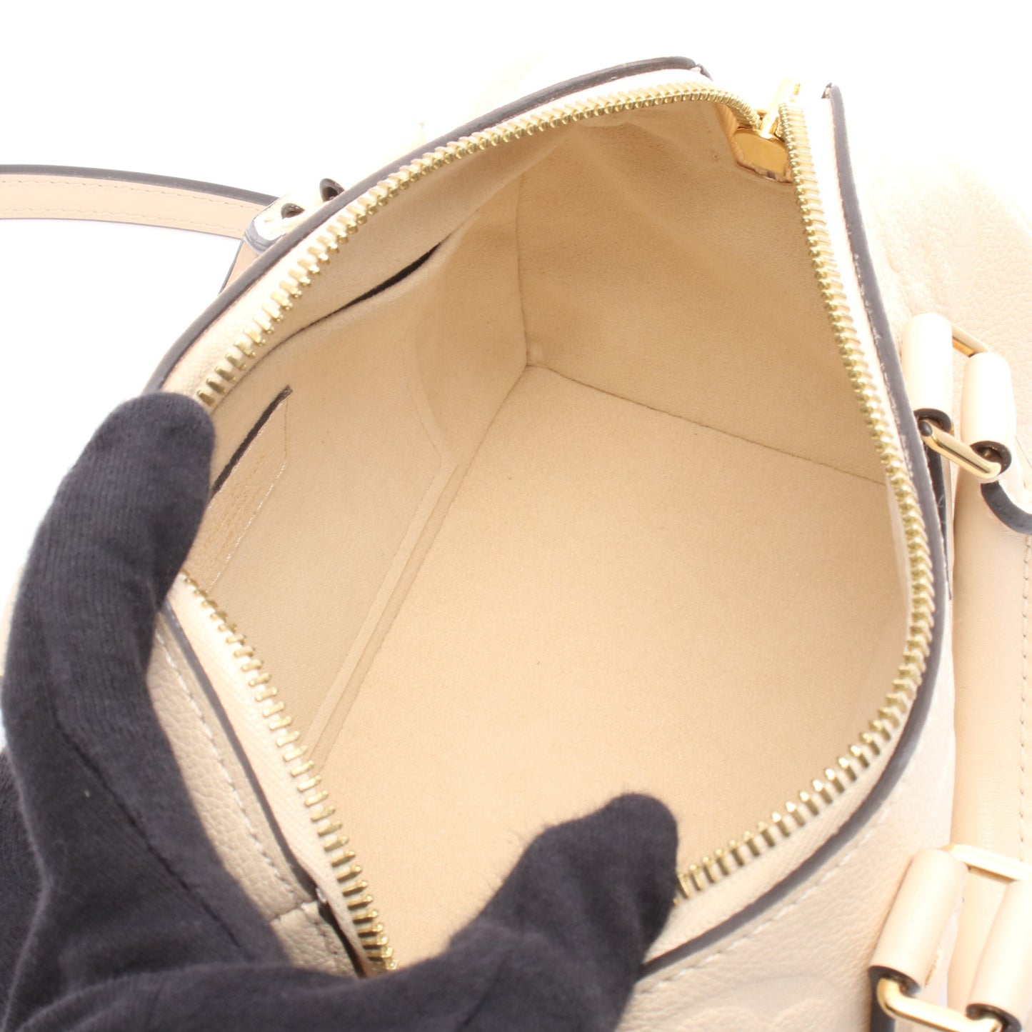 スピーディバンドリエール20 モノグラムアンプラント ハンドバッグ レザー アイボリー 2WAY ルイヴィトン バッグ LOUIS VUITTON
