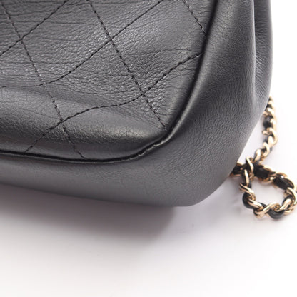 マトラッセ チェーンショルダーバッグ レザー ブラック ゴールド金具 シャネル バッグ CHANEL