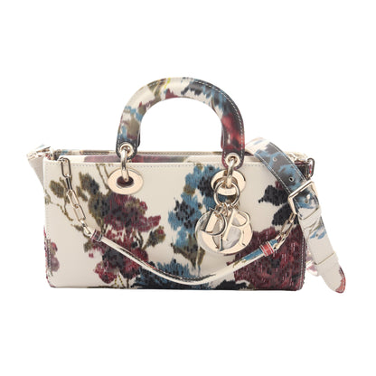 Lady D-Joy ミディアム ハンドバッグ レザー オフホワイト マルチカラー ビーズ 3WAY クリスチャンディオール バッグ Christian Dior
