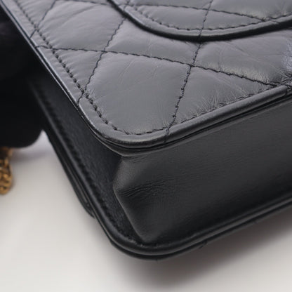 2.55 チェーンショルダーバッグ レザー ブラック ゴールド金具 シャネル バッグ CHANEL