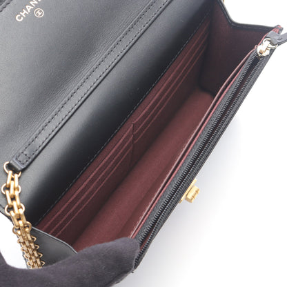2.55 チェーンショルダーバッグ レザー ブラック ゴールド金具 シャネル バッグ CHANEL
