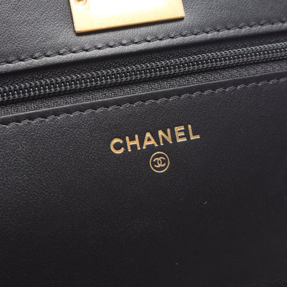 2.55 チェーンショルダーバッグ レザー ブラック ゴールド金具 シャネル バッグ CHANEL