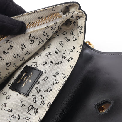 キャットグラム エピ Wチェーンショルダーバッグ レザー PVC ブラック ホワイト マルチカラー ルイヴィトン バッグ LOUIS VUITTON