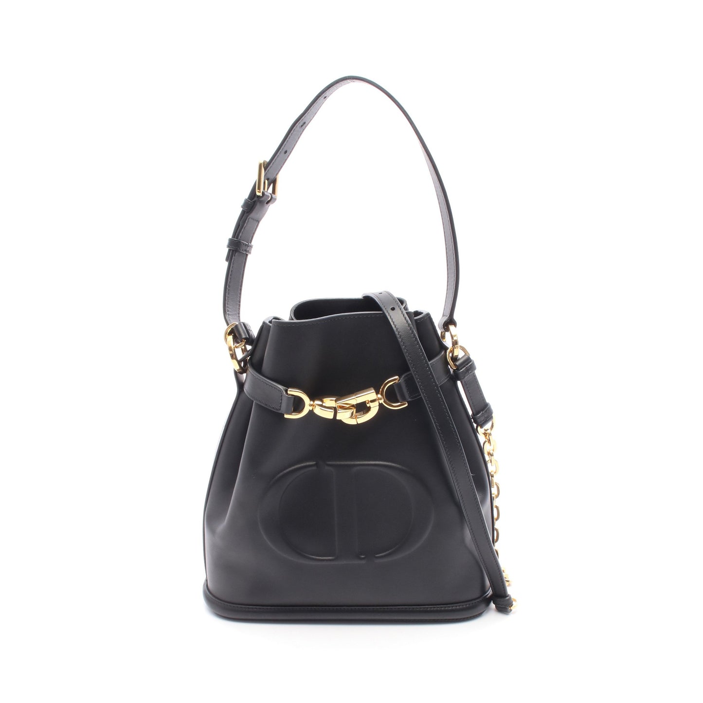 C'estDior ミディアム ハンドバッグ レザー ブラック 2WAY クリスチャンディオール バッグ Christian Dior