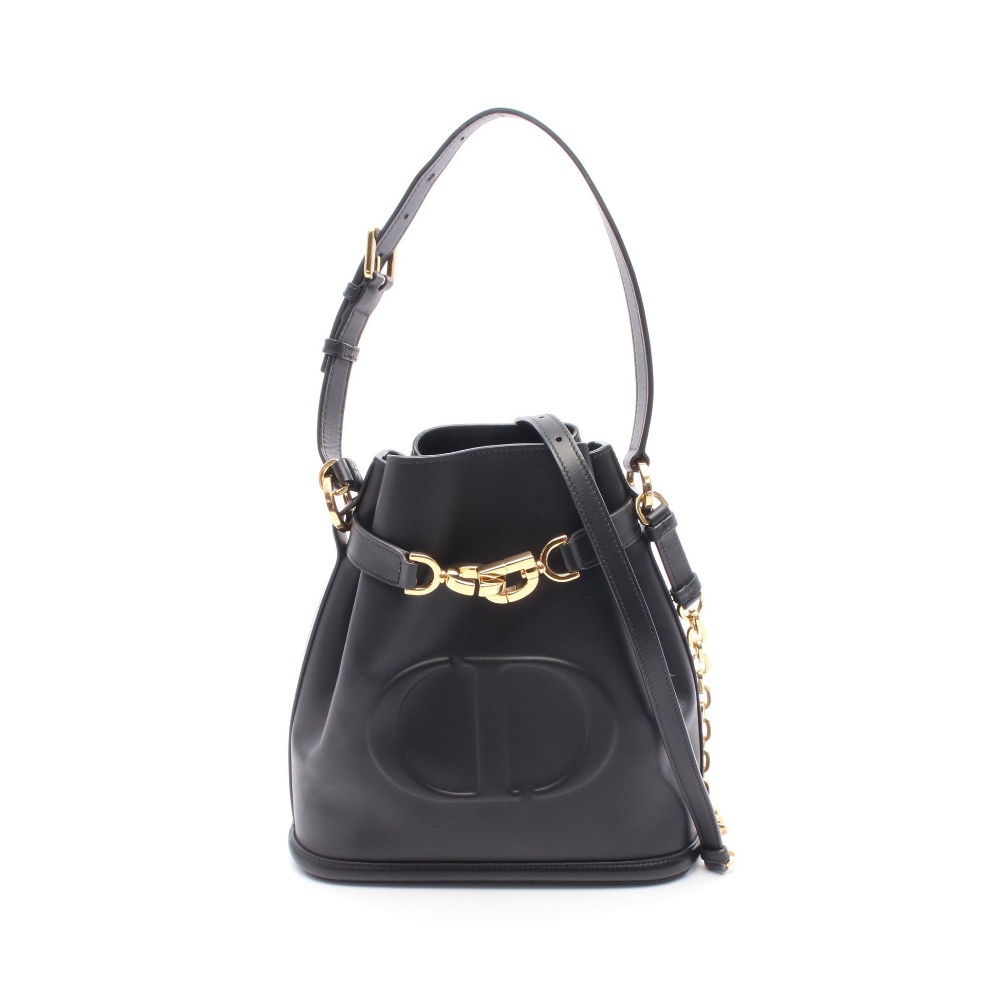 C'estDior ミディアム ハンドバッグ レザー ブラック 2WAY クリスチャンディオール バッグ Christian Dior