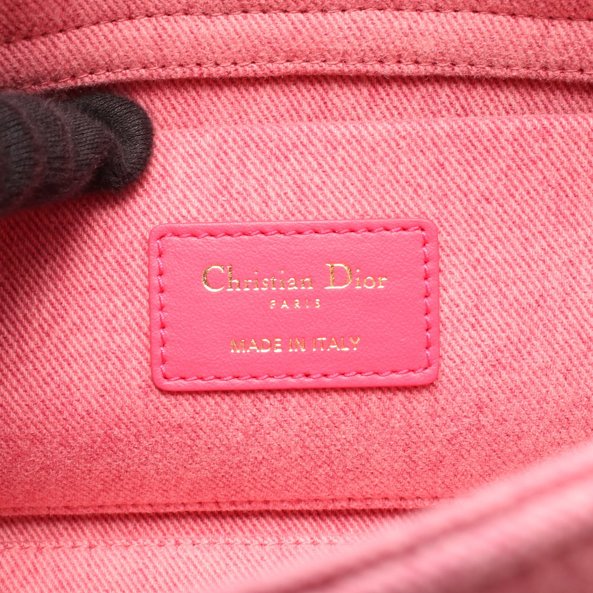 Lady D-Joy ミディアム カナージュ ハンドバッグ デニム ピンク 3WAY クリスチャンディオール バッグ Christian Dior