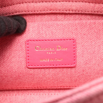 Lady D-Joy ミディアム カナージュ ハンドバッグ デニム ピンク 3WAY クリスチャンディオール バッグ Christian Dior