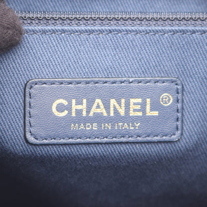 マトラッセ バックパック リュックサック ラムスキン レザー ネイビー ゴールド金具 シャネル バッグ CHANEL