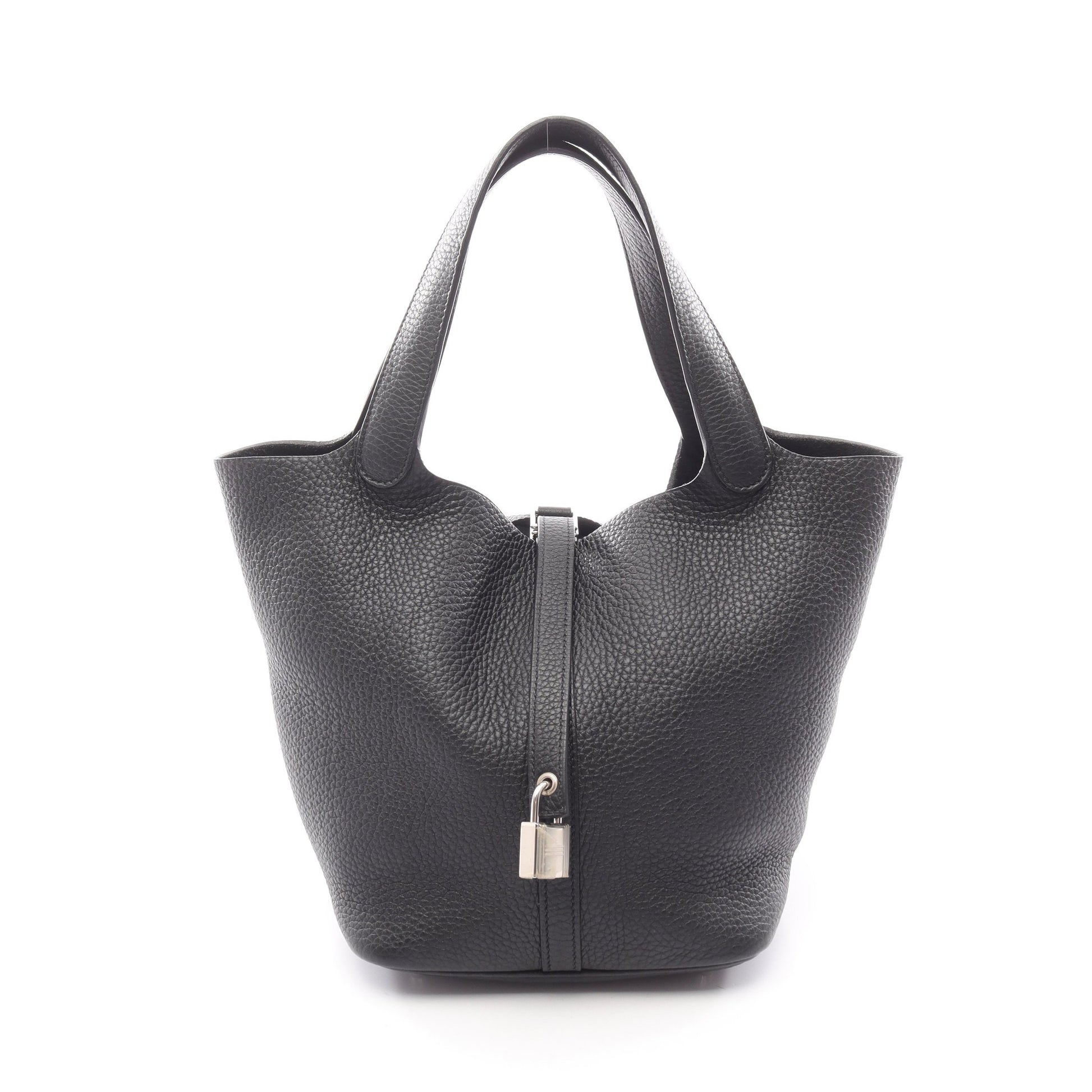 ピコタンロックMM ハンドバッグ トリヨンクレマンス ブラック シルバー金具 Y刻印 エルメス バッグ HERMES