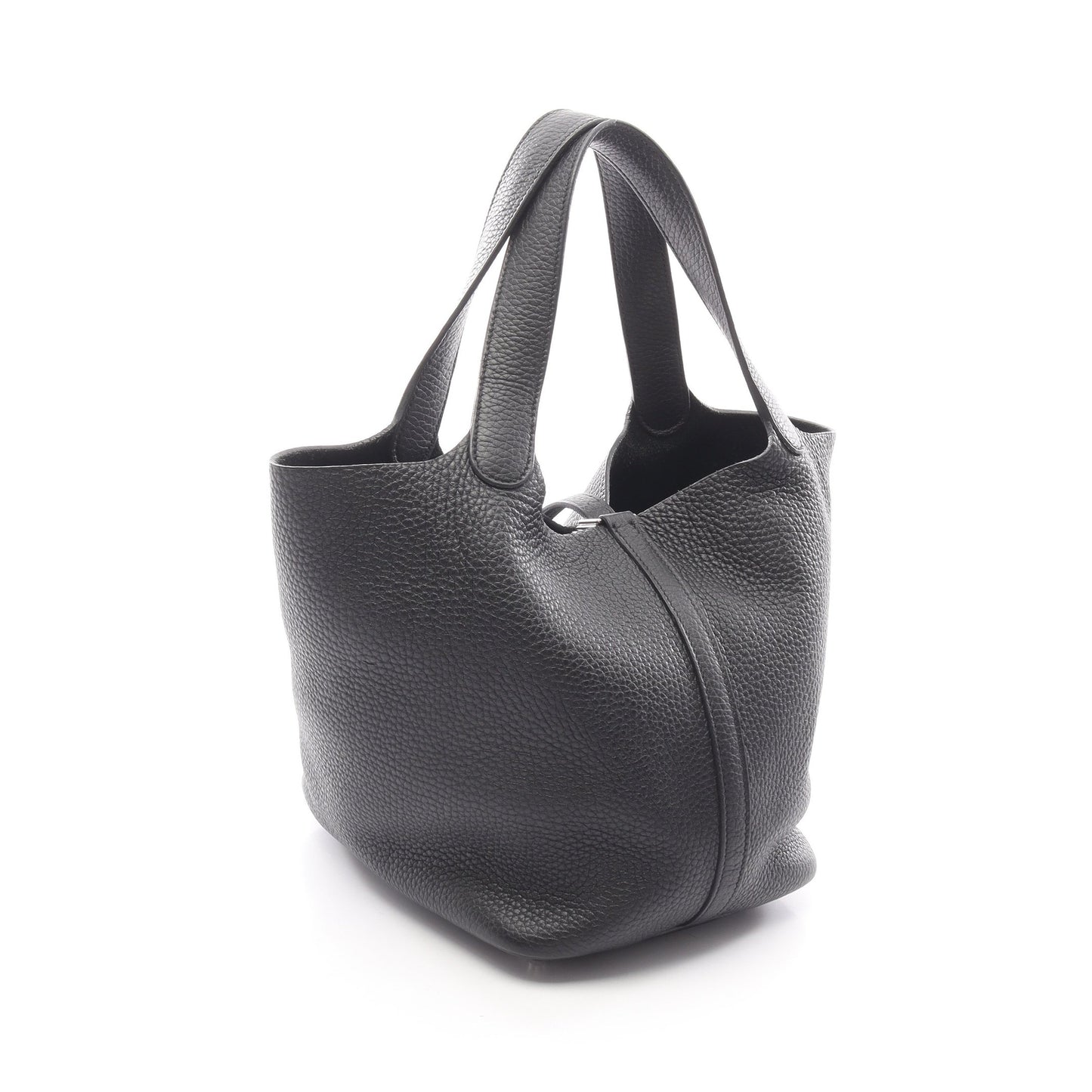 ピコタンロックMM ハンドバッグ トリヨンクレマンス ブラック シルバー金具 Y刻印 エルメス バッグ HERMES
