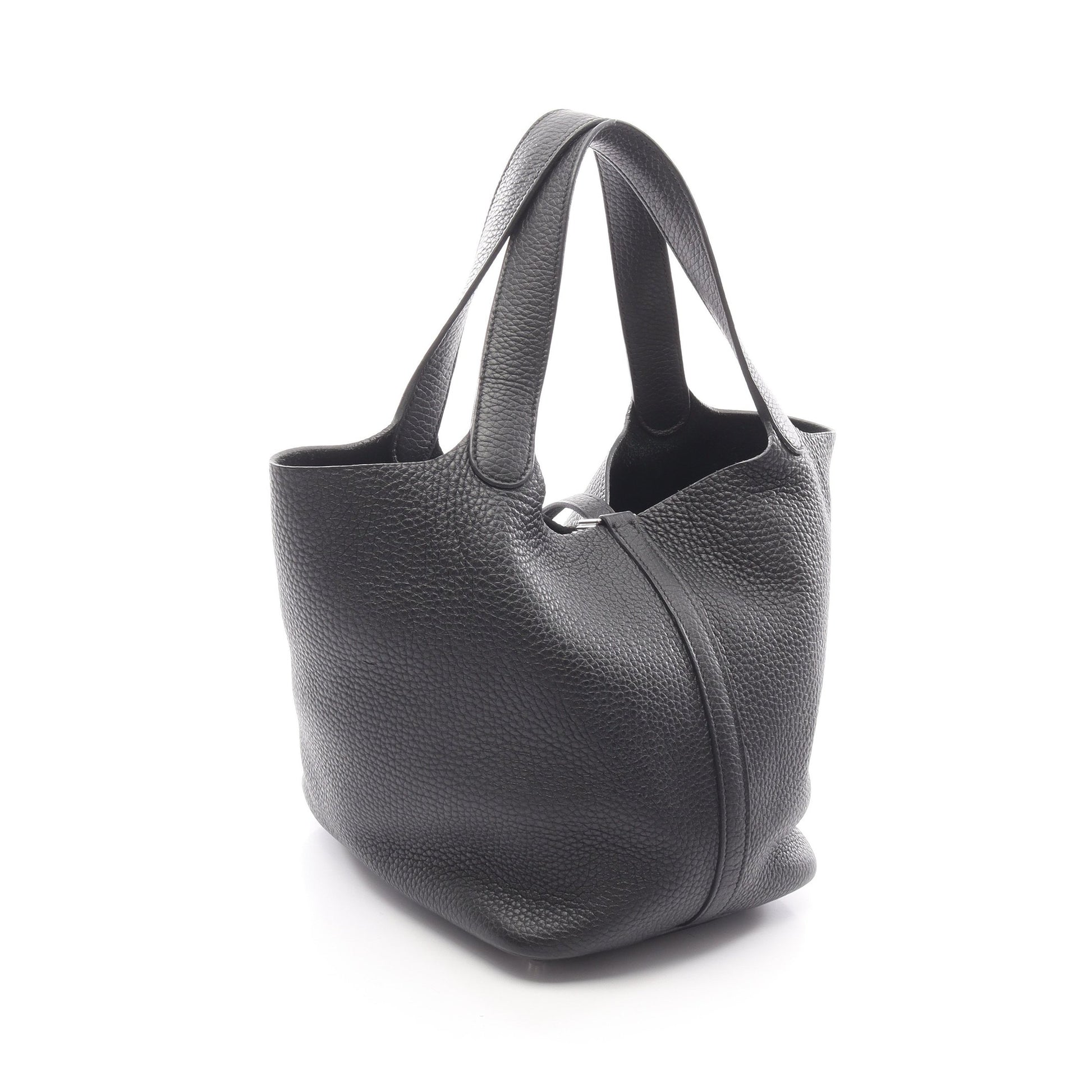 ピコタンロックMM ハンドバッグ トリヨンクレマンス ブラック シルバー金具 Y刻印 エルメス バッグ HERMES
