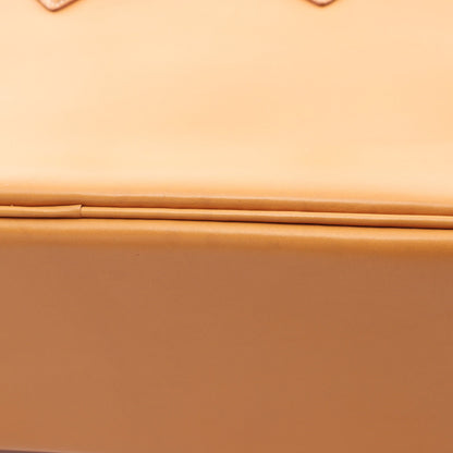 プリュム32 ナチュラル ハンドバッグ ヴァッシュ ライトブラウン シルバー金具 □G刻印 エルメス バッグ HERMES