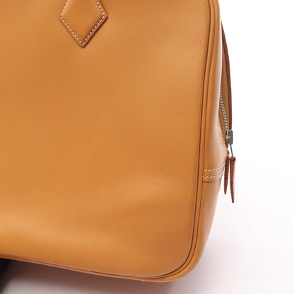 プリュム32 ナチュラル ハンドバッグ ヴァッシュ ライトブラウン シルバー金具 □G刻印 エルメス バッグ HERMES