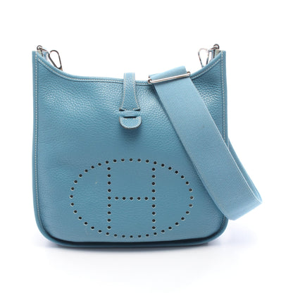 エヴリン 3 トロワ PM ブルージーン ショルダーバッグ トリヨンクレマンス ブルー シルバー金具 □N刻印 エルメス バッグ HERMES