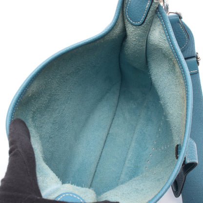 エヴリン 3 トロワ PM ブルージーン ショルダーバッグ トリヨンクレマンス ブルー シルバー金具 □N刻印 エルメス バッグ HERMES