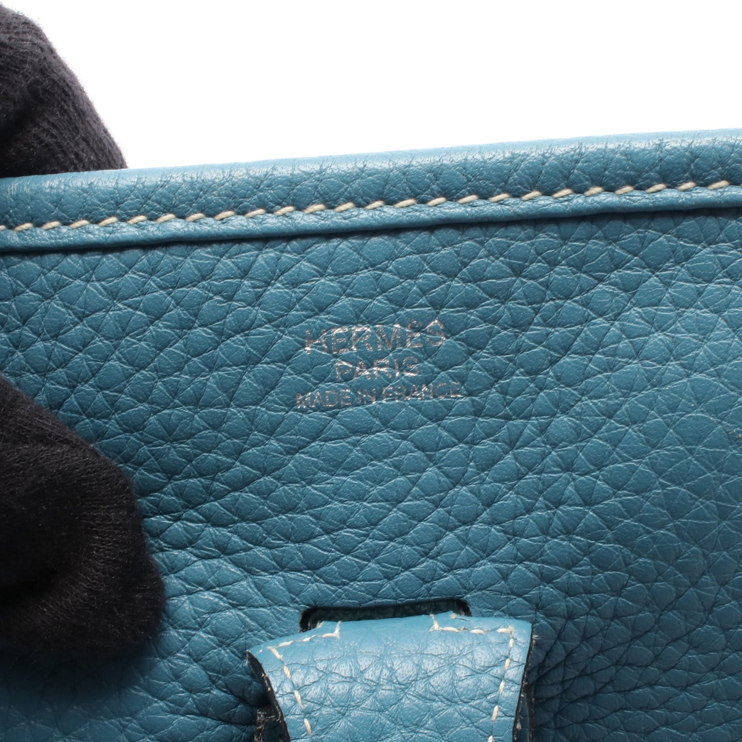 エヴリン 3 トロワ PM ブルージーン ショルダーバッグ トリヨンクレマンス ブルー シルバー金具 □N刻印 エルメス バッグ HERMES