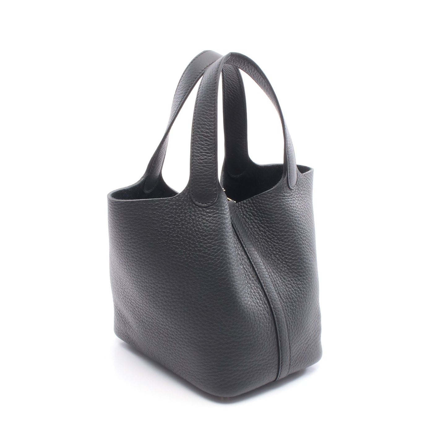 ピコタンロックPM ハンドバッグ トリヨンクレマンス ブラック ゴールド金具 K刻印 エルメス バッグ HERMES