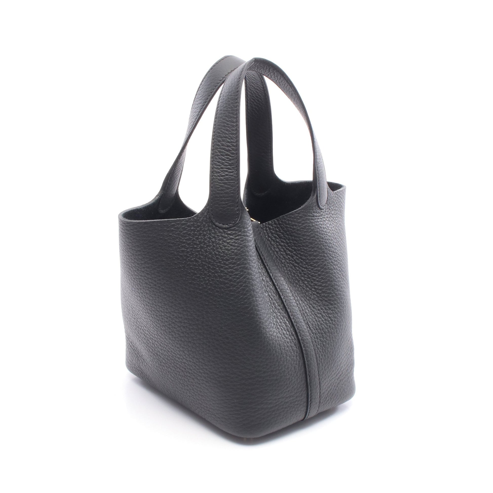 ピコタンロックPM ハンドバッグ トリヨンクレマンス ブラック ゴールド金具 K刻印 エルメス バッグ HERMES
