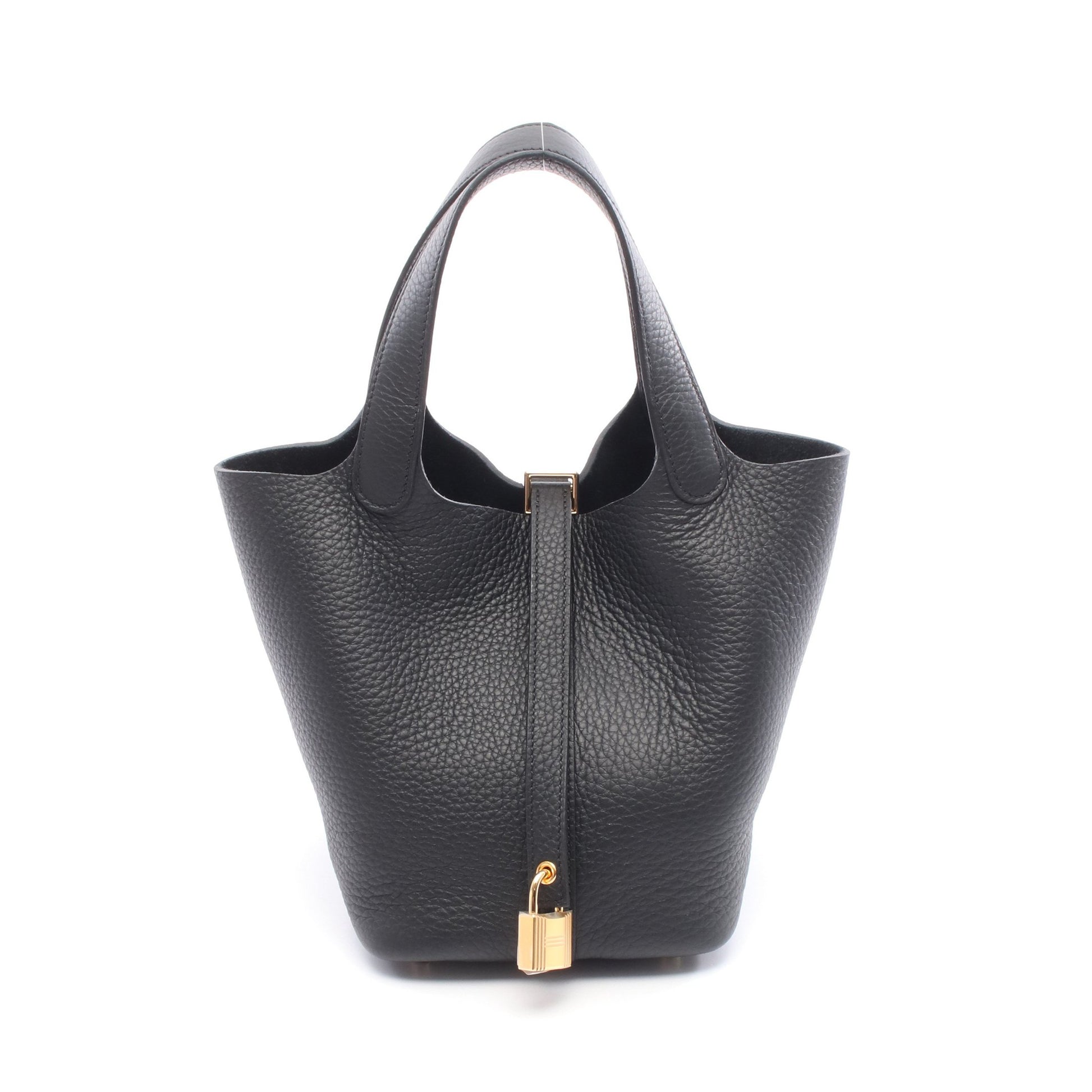 ピコタンロックPM ハンドバッグ トリヨンクレマンス ブラック ゴールド金具 K刻印 エルメス バッグ HERMES