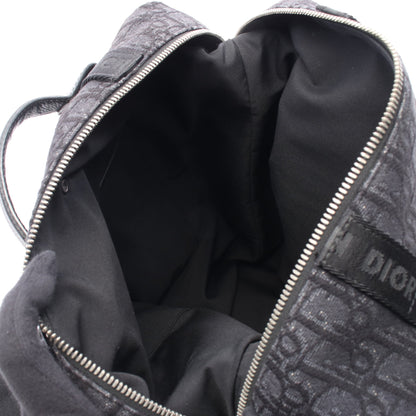 サファリ オブリーク バックパック リュックサック キャンバス レザー ブラック クリスチャンディオール バッグ Christian Dior