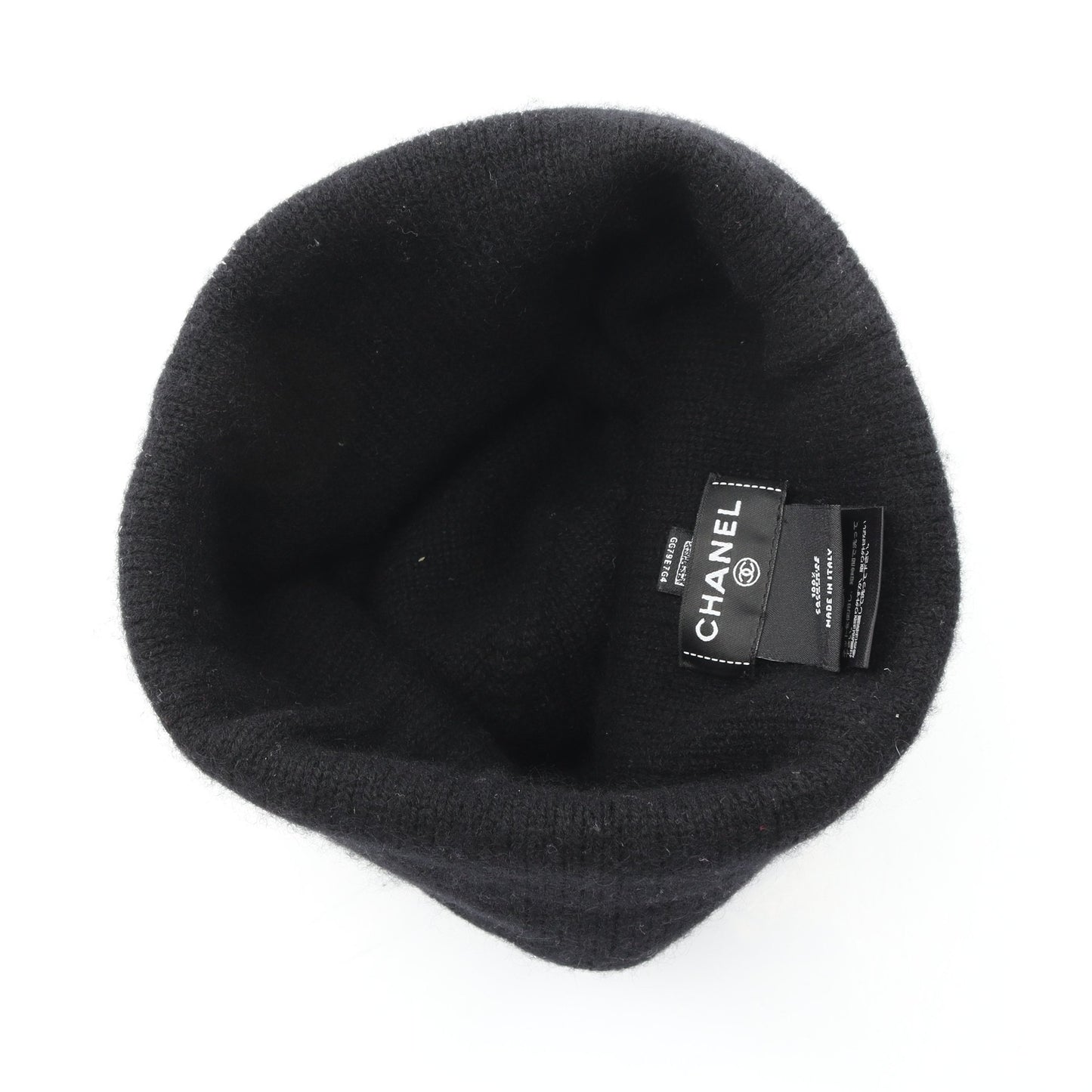 ココマーク ニット帽 ビーニー カシミヤ ブラック シャネル 財布・小物 CHANEL