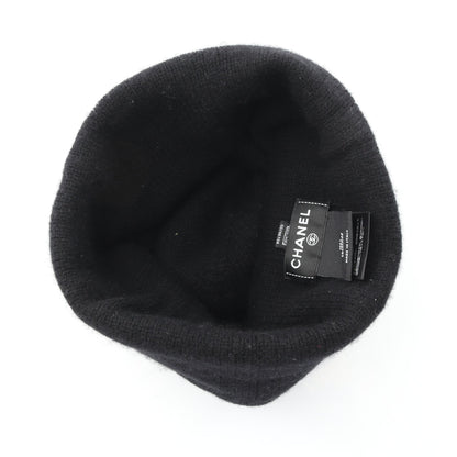 ココマーク ニット帽 ビーニー カシミヤ ブラック シャネル 財布・小物 CHANEL