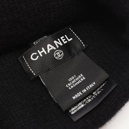 ココマーク ニット帽 ビーニー カシミヤ ブラック シャネル 財布・小物 CHANEL