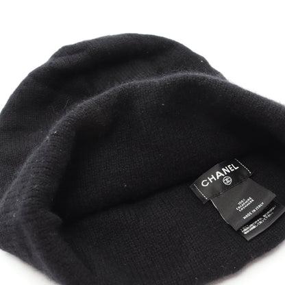 ココマーク ニット帽 ビーニー カシミヤ ブラック シャネル 財布・小物 CHANEL