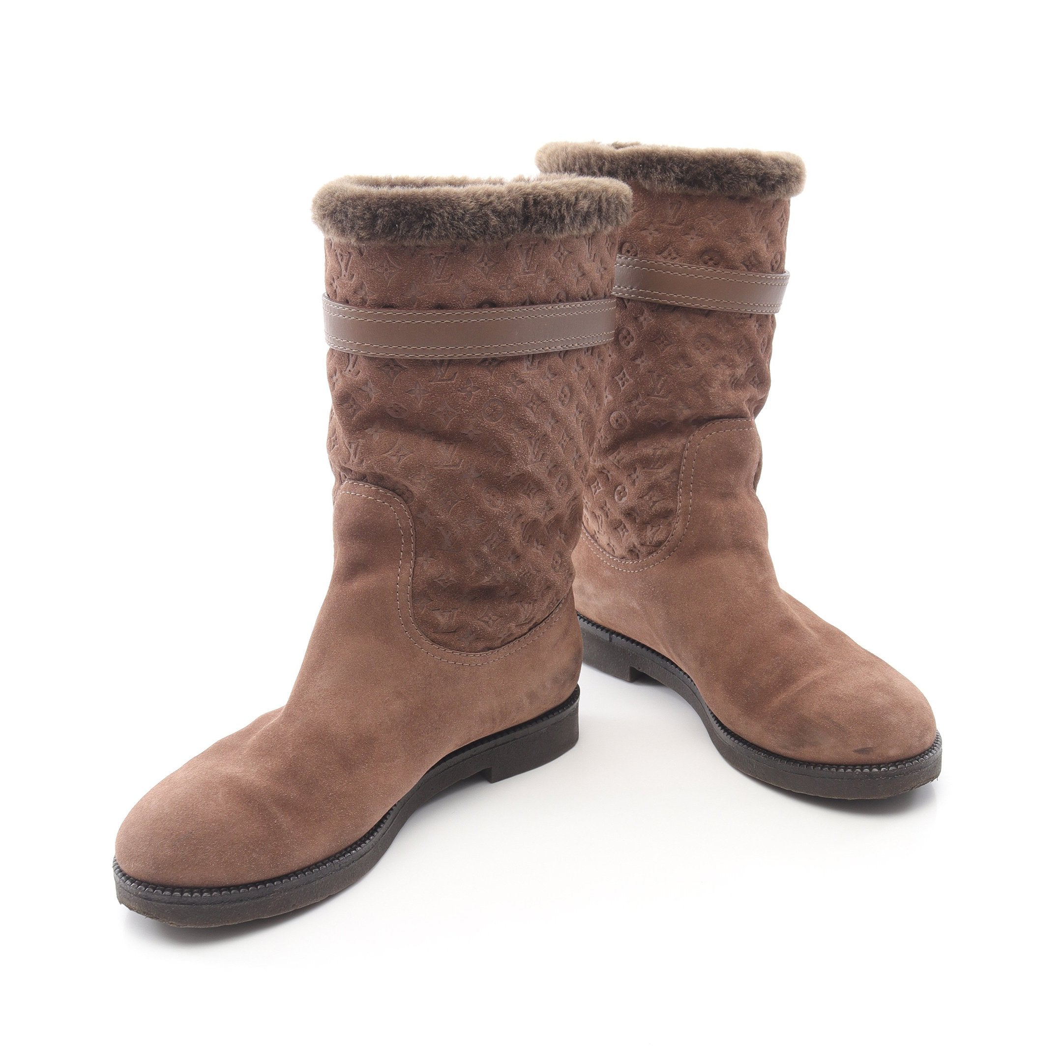 モノグラム ムートンブーツ ムートン ブラウン ルイヴィトン – RECLO