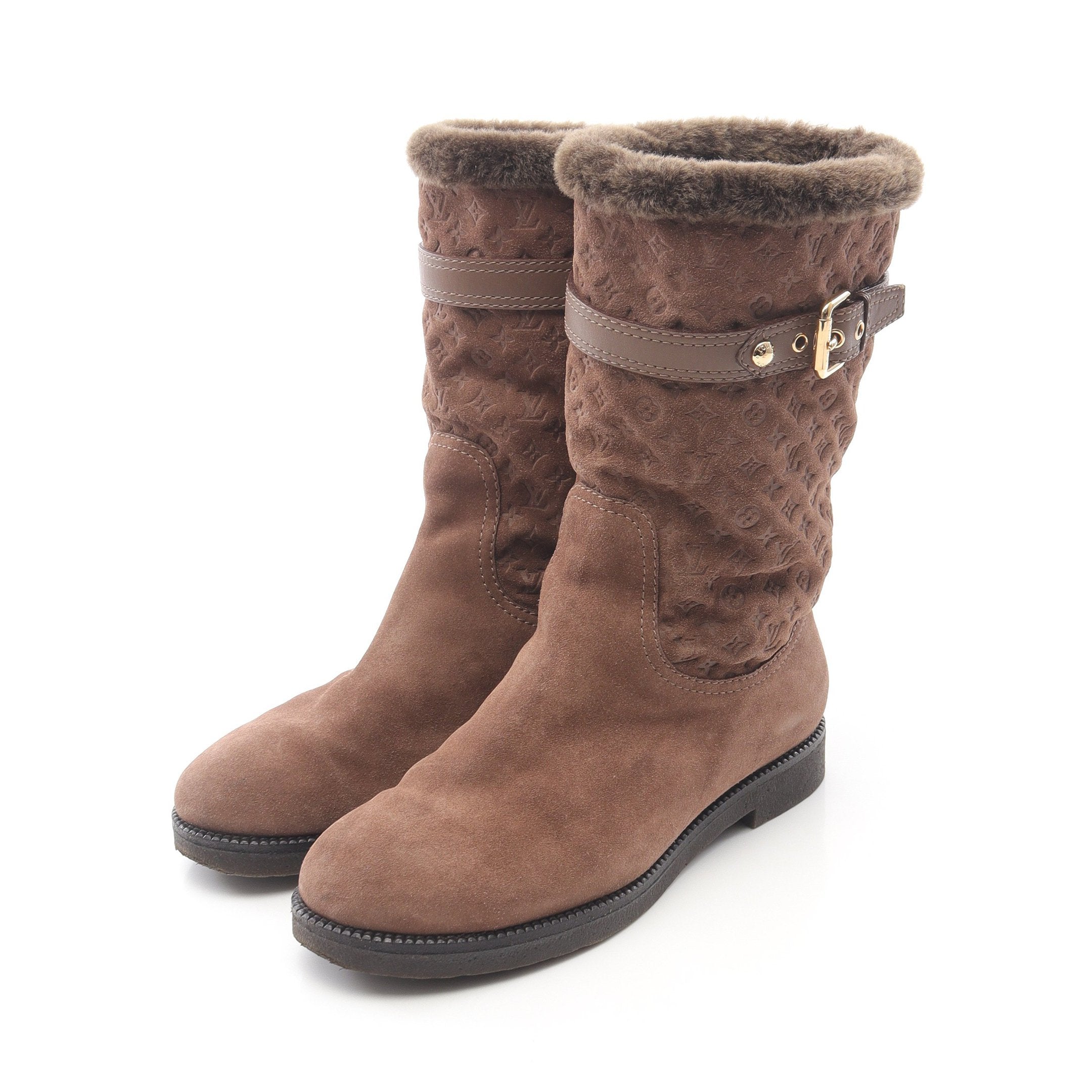 モノグラム ムートンブーツ ムートン ブラウン ルイヴィトン – RECLO