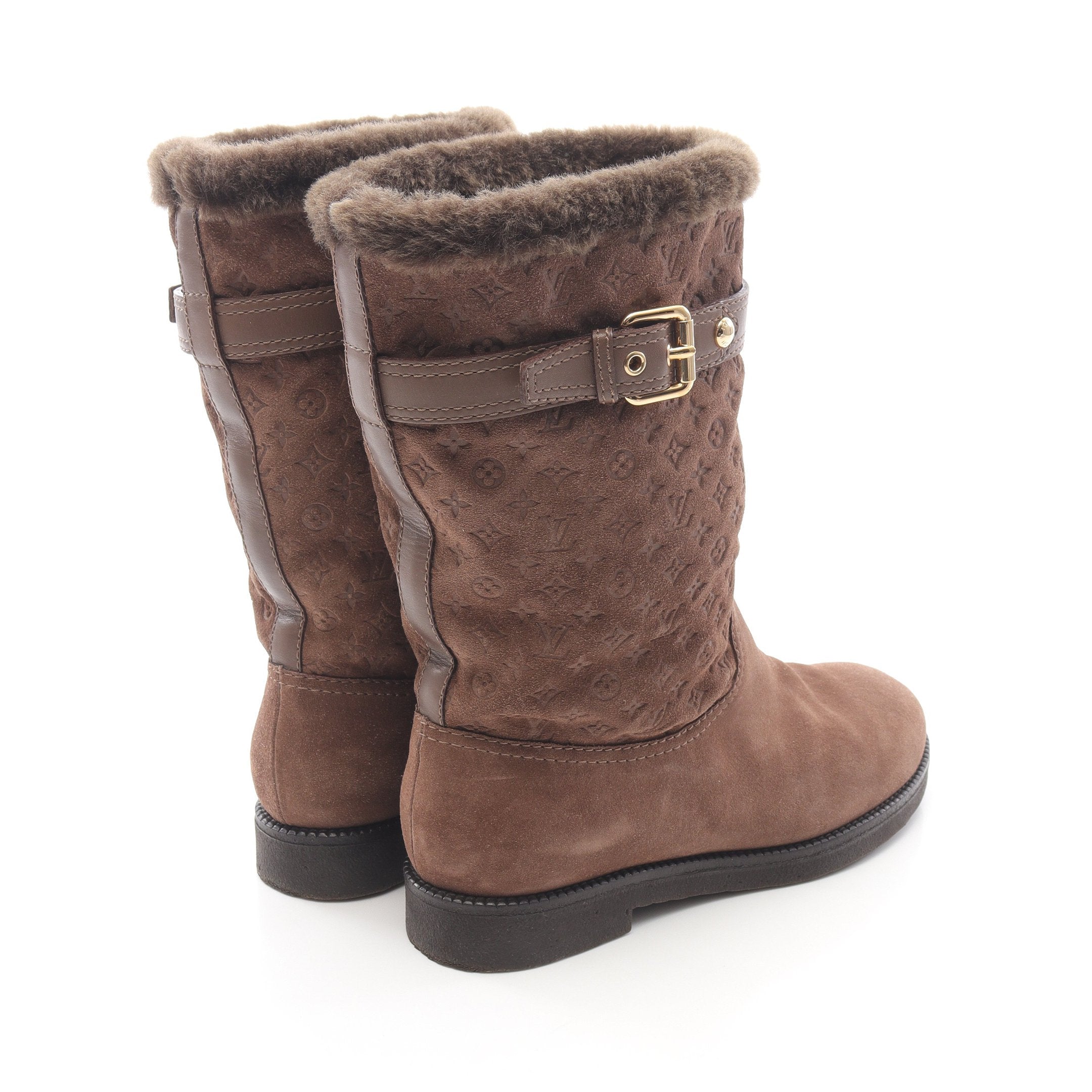 モノグラム ムートンブーツ ムートン ブラウン ルイヴィトン – RECLO