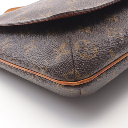 ミュゼットサルサ ショートストラップ モノグラム ショルダーバッグ PVC レザー ブラウン ルイヴィトン バッグ LOUIS VUITTON
