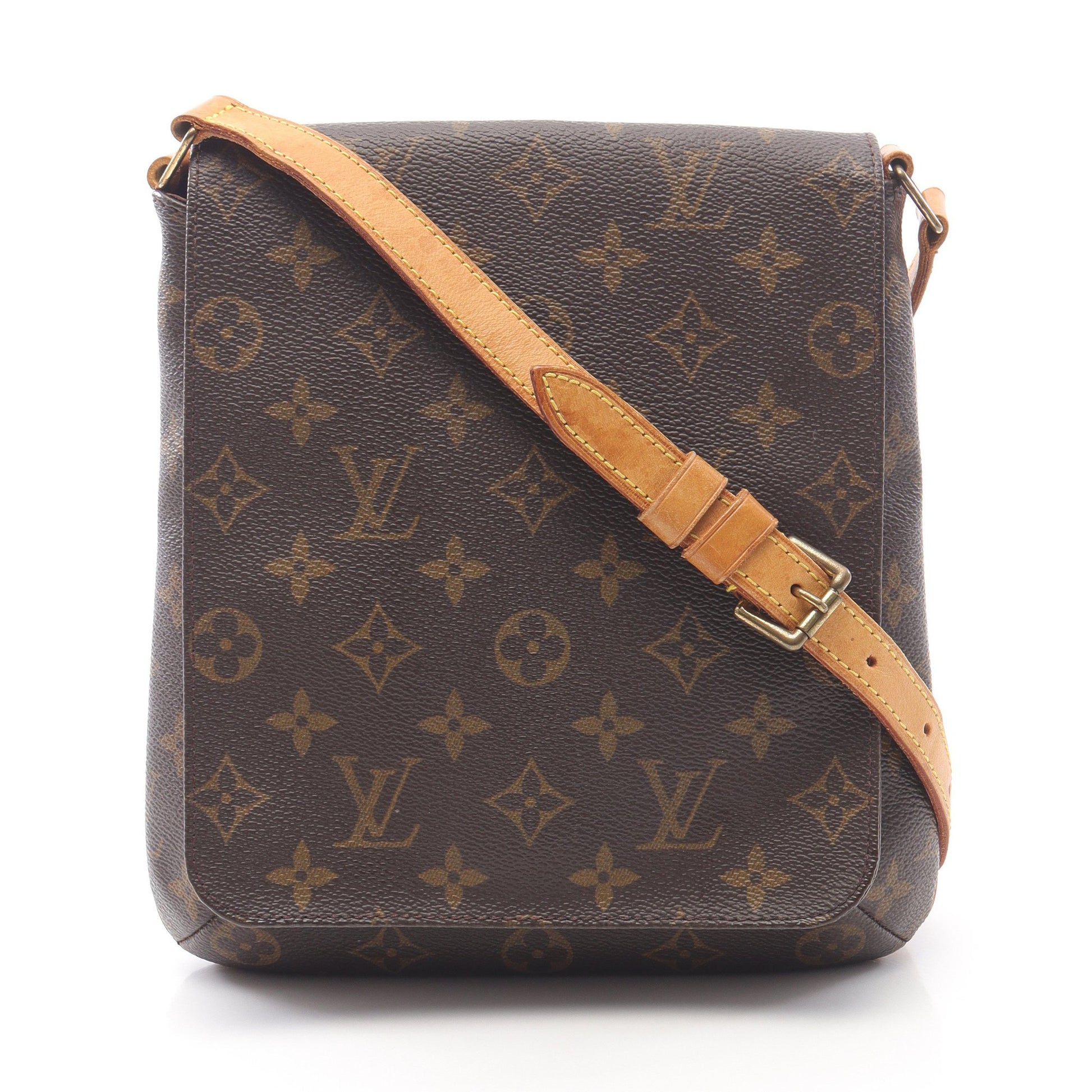 ミュゼットサルサ ショートストラップ モノグラム ショルダーバッグ PVC レザー ブラウン ルイヴィトン バッグ LOUIS VUITTON
